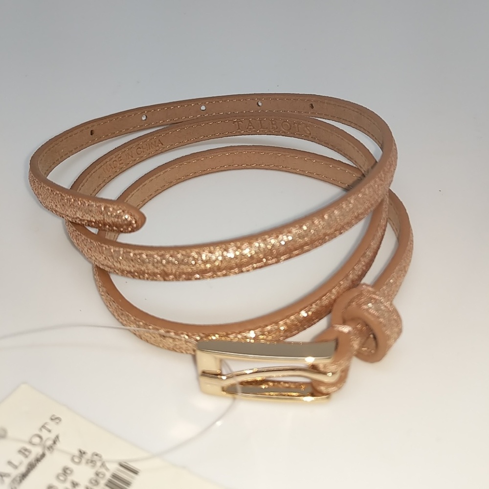 Talbots gold skinny belt!